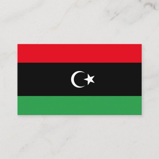 Libische vlag, vlag van Libië Visitekaartje (Voorkant)