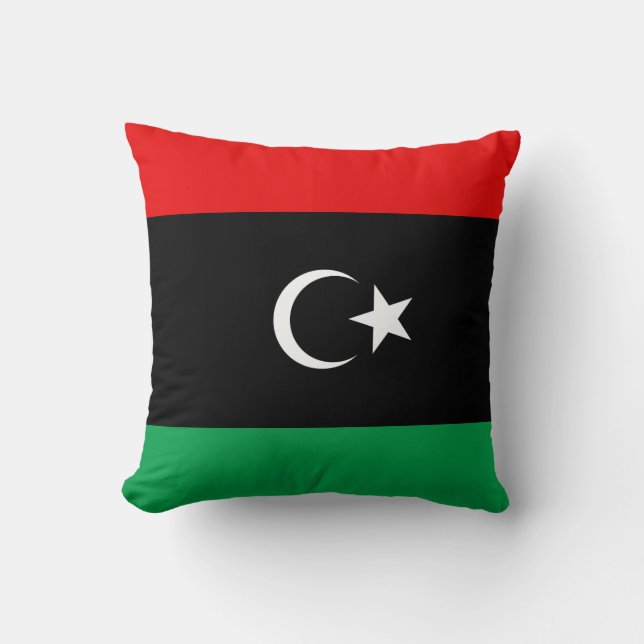 Libische vlag x vlag Pillow Kussen (Voorkant)