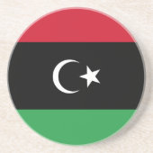 Libische vlag zandsteen onderzetter (Voorkant)