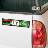Libische vlaggenkaartcode Bumpersticker (Op Truck)