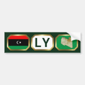 Libische vlaggenkaartcode Bumpersticker (Voorkant)