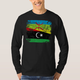 Libische wortels half amazigh vlag trots Libiërs v T-shirt