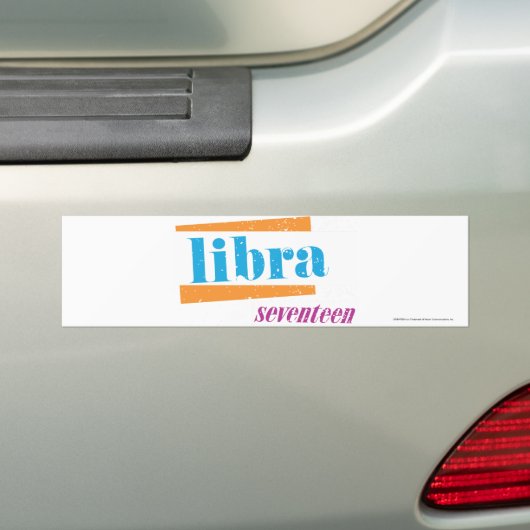 Libra Aqua Bumpersticker (Op auto)