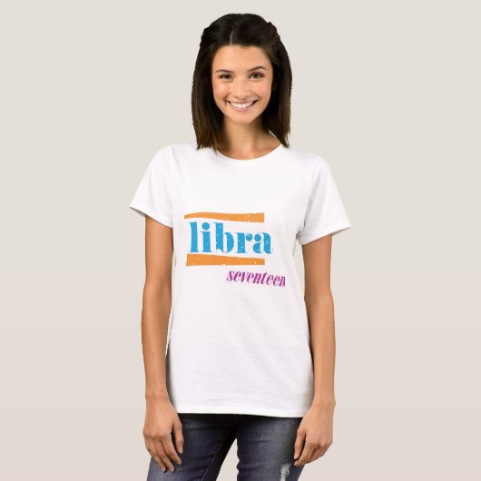 Libra Aqua T-shirt (Voorkant volledig)
