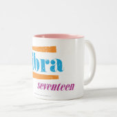 Libra Aqua Tweekleurige Koffiemok (Voorkant rechts)