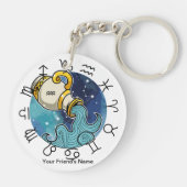 Libra - Aquarius Zodiac Acrylic Keychain (Achterkant)