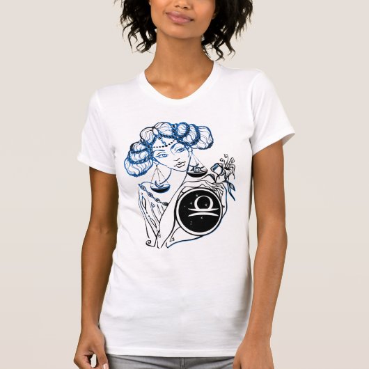 Libra Art Deco Lady T-shirt (Voorkant)