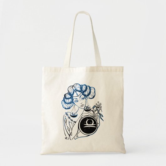 Libra Art Deco Lady Tote Bag (Voorkant)