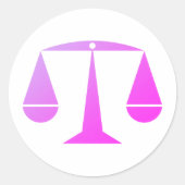Libra Astrologie Sterrenbeeld Ronde Sticker (Voorkant)