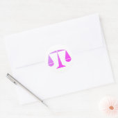 Libra Astrologie Sterrenbeeld Ronde Sticker (Envelop)