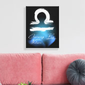 Libra Aura 'Charmerend van nature' Astrologie lief Canvas Afdruk (Insitu (Woonkamer))