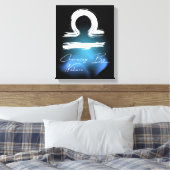 Libra Aura 'Charmerend van nature' Astrologie lief Canvas Afdruk (Insitu (Slaapkamer))