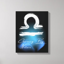 Libra Aura 'Charmerend van nature' Astrologie lief Canvas Afdruk