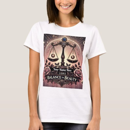 Libra "Balance in Beauty" T-shirt (Voorkant)