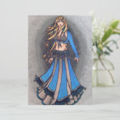 Libra Belly Dancer Feestdagenkaart (Staand voorkant)