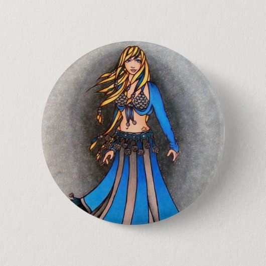 Libra Belly Dancer Ronde Button 5,7 Cm (Voorkant)