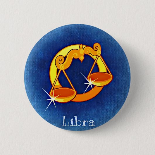 Libra, Bilancia Ronde Button 5,7 Cm (Voorkant)