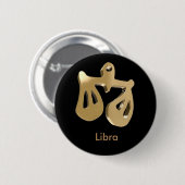 Libra, Bilancia Ronde Button 5,7 Cm (Voorkant /achterkant)