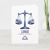 Libra Birthday Card Feestdagen Kaart (Voorkant)