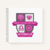 Libra Birthday Crest™ for October 1-23 Notitieboek (Voorkant)