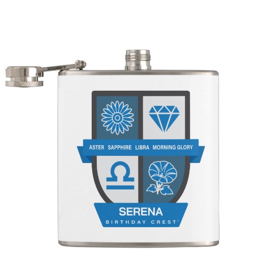 Libra Birthday Crest™ for September 23-30 Heupfles (Geopend)