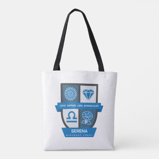 Libra Birthday Crest™ for September 23-30 Tote Bag (Achterkant)