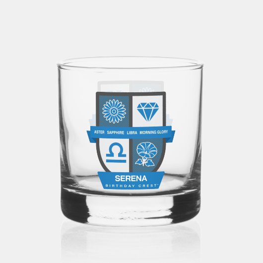 Libra Birthday Crest™ for September 23-30 Whisky Glas (Achterkant)