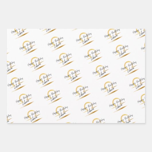 Libra Birthday Inpakpapier Vel (Voorkant 2)