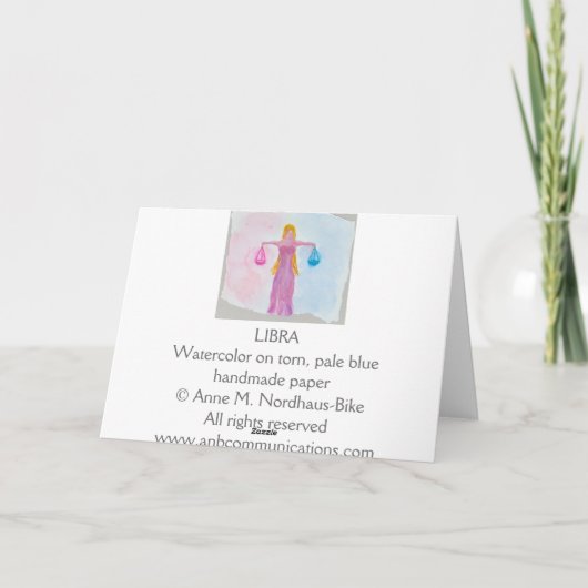 Libra Birthday Kaart (Achterkant)