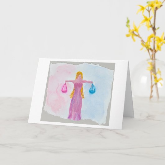 Libra Birthday Kaart (Gele Bloem)