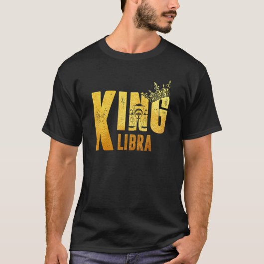 Libra Birthday King Libra Zodiac Sign Horoscope T-shirt (Voorkant)