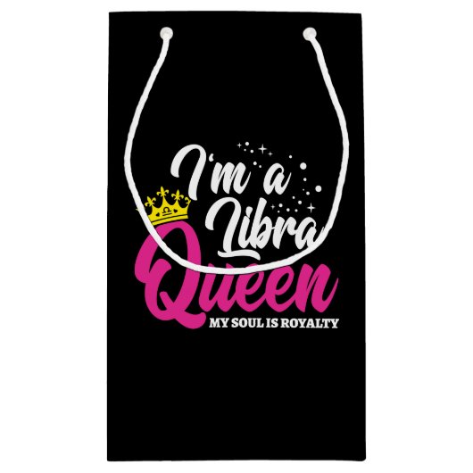 Libra Birthday Queen Astrology September Oktober Klein Cadeauzakje (Achterkant)