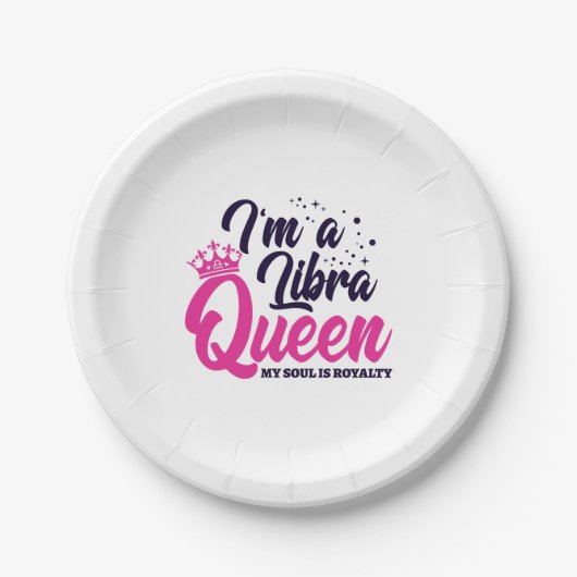 Libra Birthday Queen Astrology Sign Soul Royalty Papieren Bordje (Voorkant)