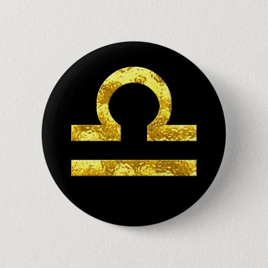 Libra Black Gold Buttonnen Ronde Button 5,7 Cm (Voorkant)
