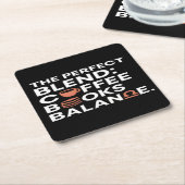 Libra Coffee Books Balance Paper Coaster Kartonnen Onderzetters (Schuin)