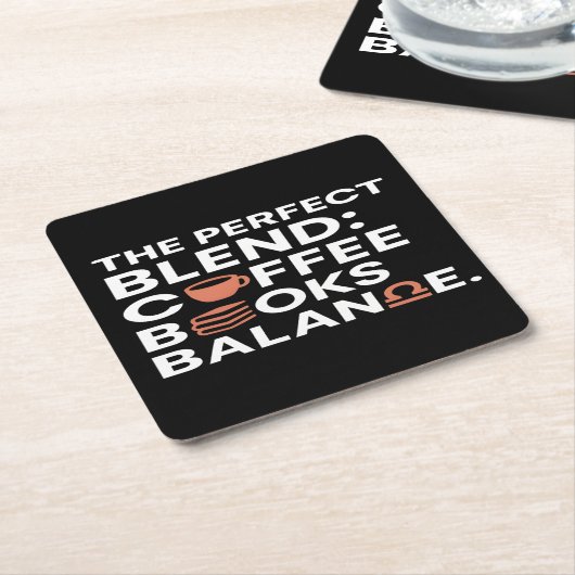Libra Coffee Books Balance Paper Coaster Kartonnen Onderzetters (Schuin)