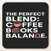 Libra Coffee Books Balance Paper Coaster Kartonnen Onderzetters (Voorkant)