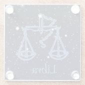 Libra Constellation and Zodiac Sign with Stars Glazen Onderzetter (Achterkant)