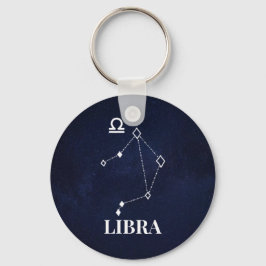 Libra Constellation Button Sleutelhanger