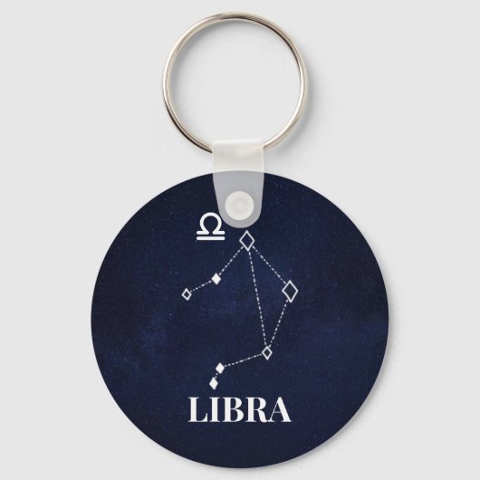 Libra Constellation Button Sleutelhanger (Voorkant)