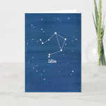 Libra Constellation Happy Birthday Friend Kaart<br><div class="desc">Een Happy Birthday wenskaart met de constellatie van Libra in de nachtelijke hemel met een indigo waterverf wasachtergrond. Fun verjaardagsgroeten om naar een vriend van Libra te sturen. Je kunt de andere sterrensignaalconstellaties vinden op allerlei objecten in mijn winkel.</div>