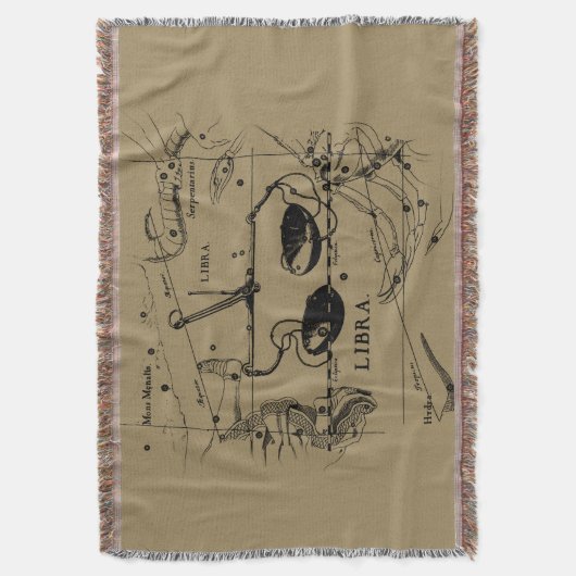 Libra Constellation Hevelius 1690 Decor Deken (Voorkant Verticaal)