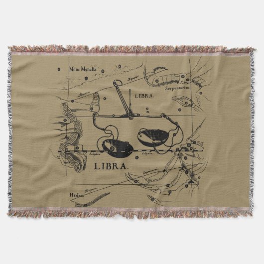 Libra Constellation Hevelius 1690 Decor Deken (Voorkant)