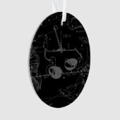 Libra Constellation Hevelius 1690 Engraving Style Ornament (voorkant)