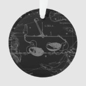 Libra Constellation Hevelius 1690 Engraving Style Ornament (voorkant)