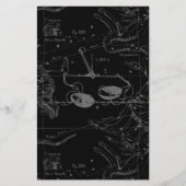 Libra Constellation Hevelius 1690 Map on Black Briefpapier (Voorkant)