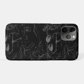 Libra Constellation Hevelius 1690 Map on Black Case-Mate iPhone Case (Achterkant (horizontaal))