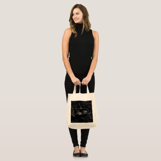 Libra Constellation Hevelius 1690 Map on Black Tote Bag (Voorkant (model))