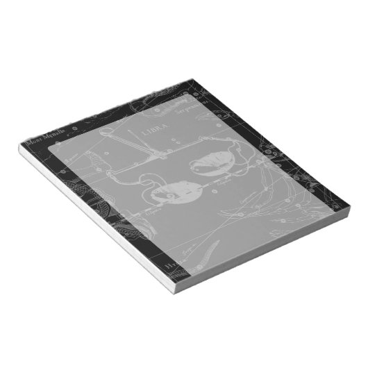 Libra Constellation Hevelius circa 1690 Notitieblok (Schuin)