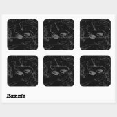 Libra Constellation Hevelius circa 1690 Vierkante Sticker (Vel)